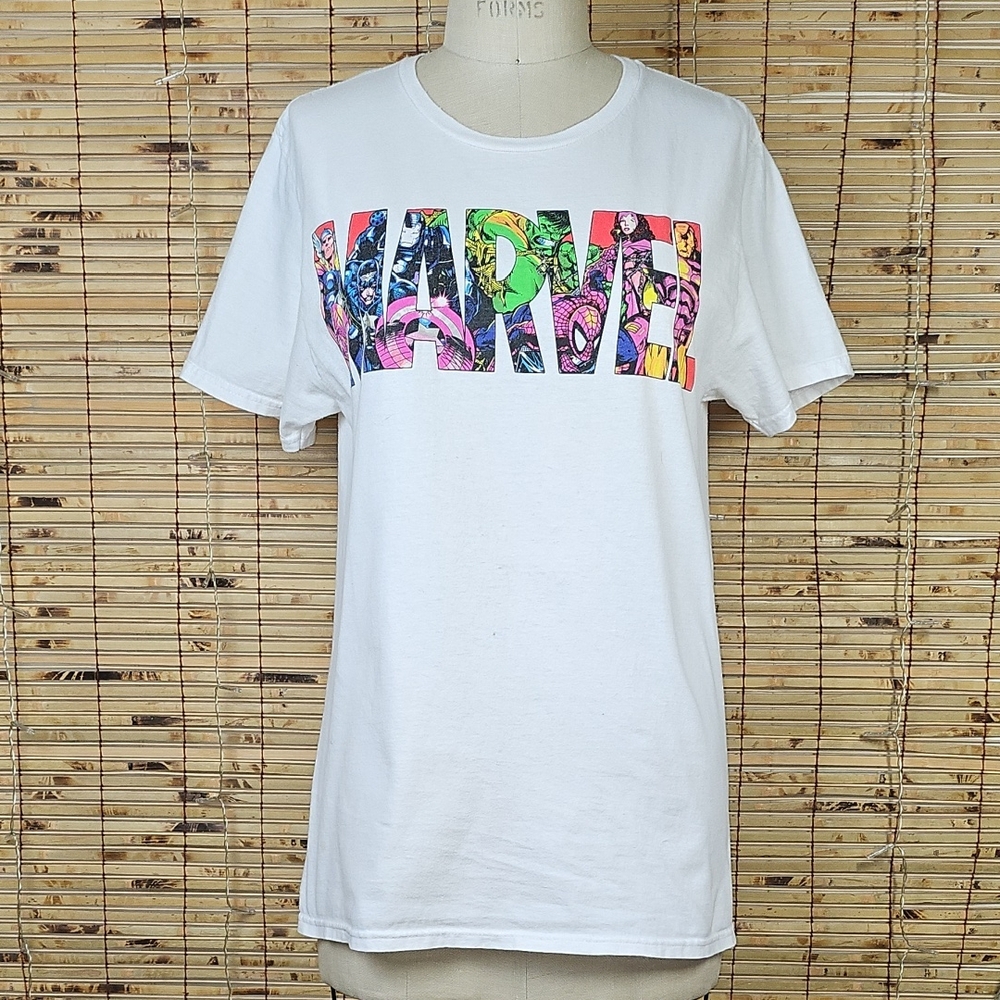 Marvel Logo White Tee